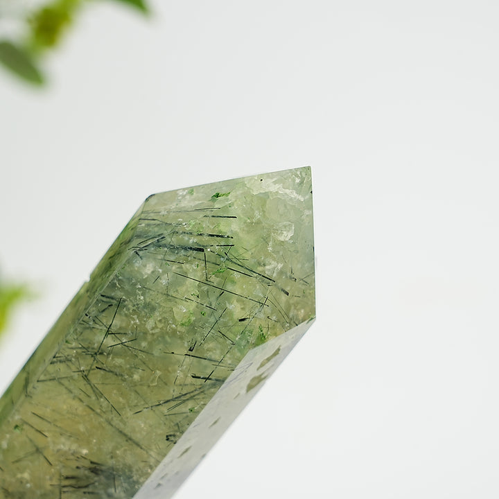 Natural Exquisite Prehnite Crystal Point