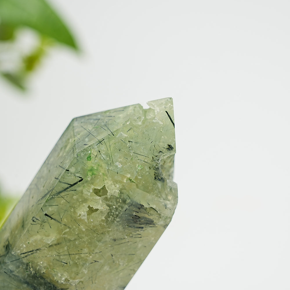 Natural Exquisite Prehnite Crystal Point
