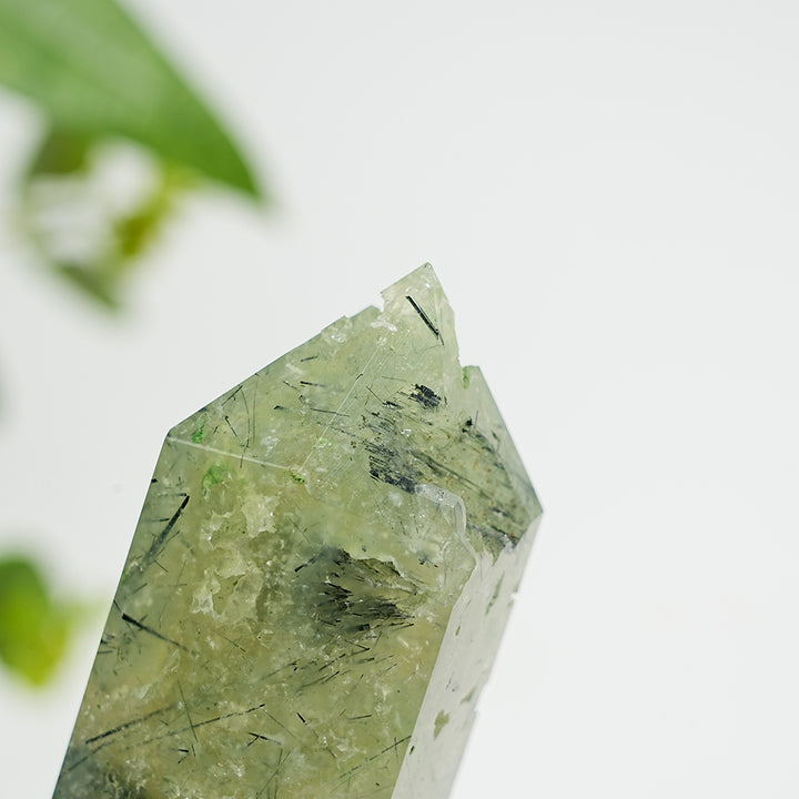 Natural Exquisite Prehnite Crystal Point