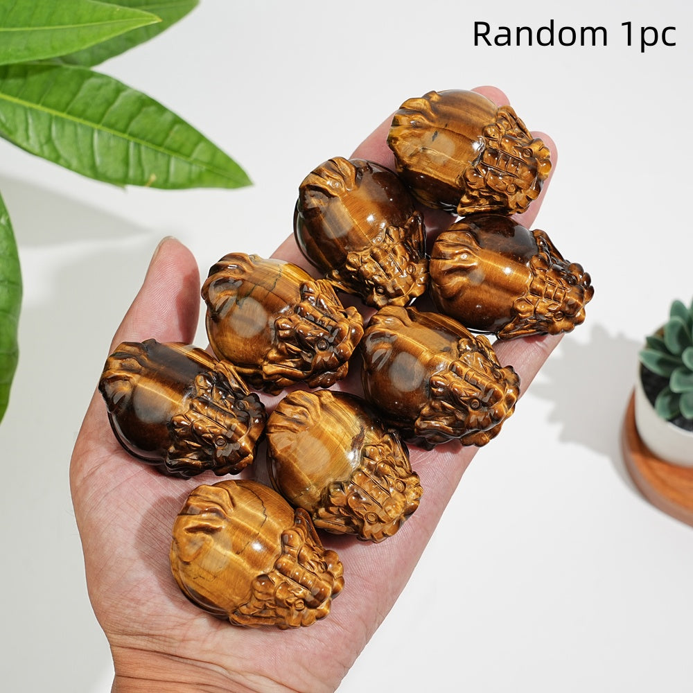 Natural Crystal Tiger Eye Dragon Turtle Carving