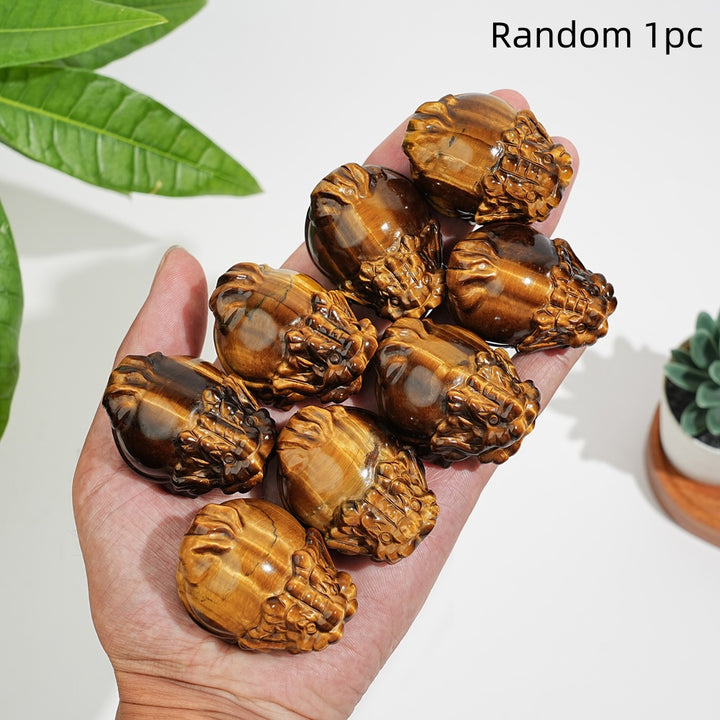 Natural Crystal Tiger Eye Dragon Turtle Carving