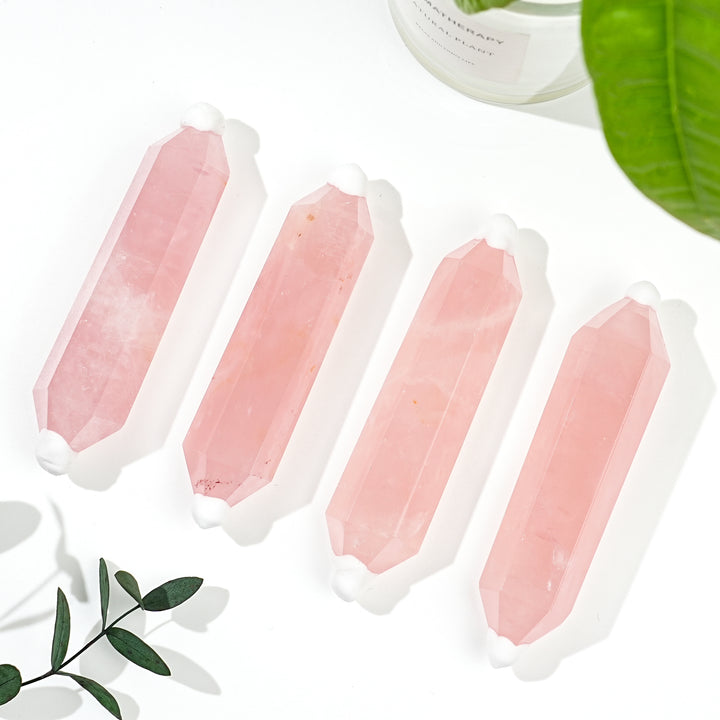 Natural Rose Quartz Double Point