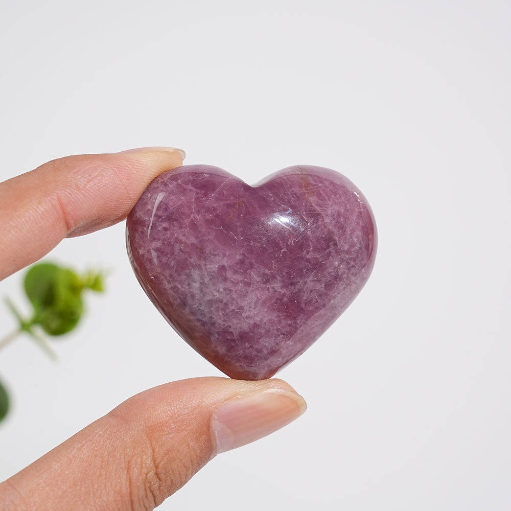 Natural Crystal Lavender Rose Quartz Heart