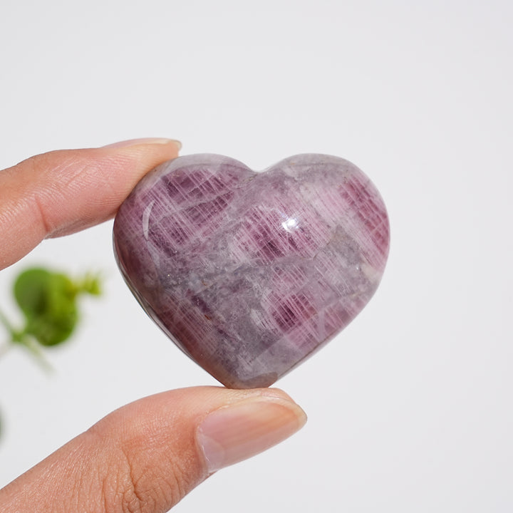 Natural Crystal Lavender Rose Quartz Heart