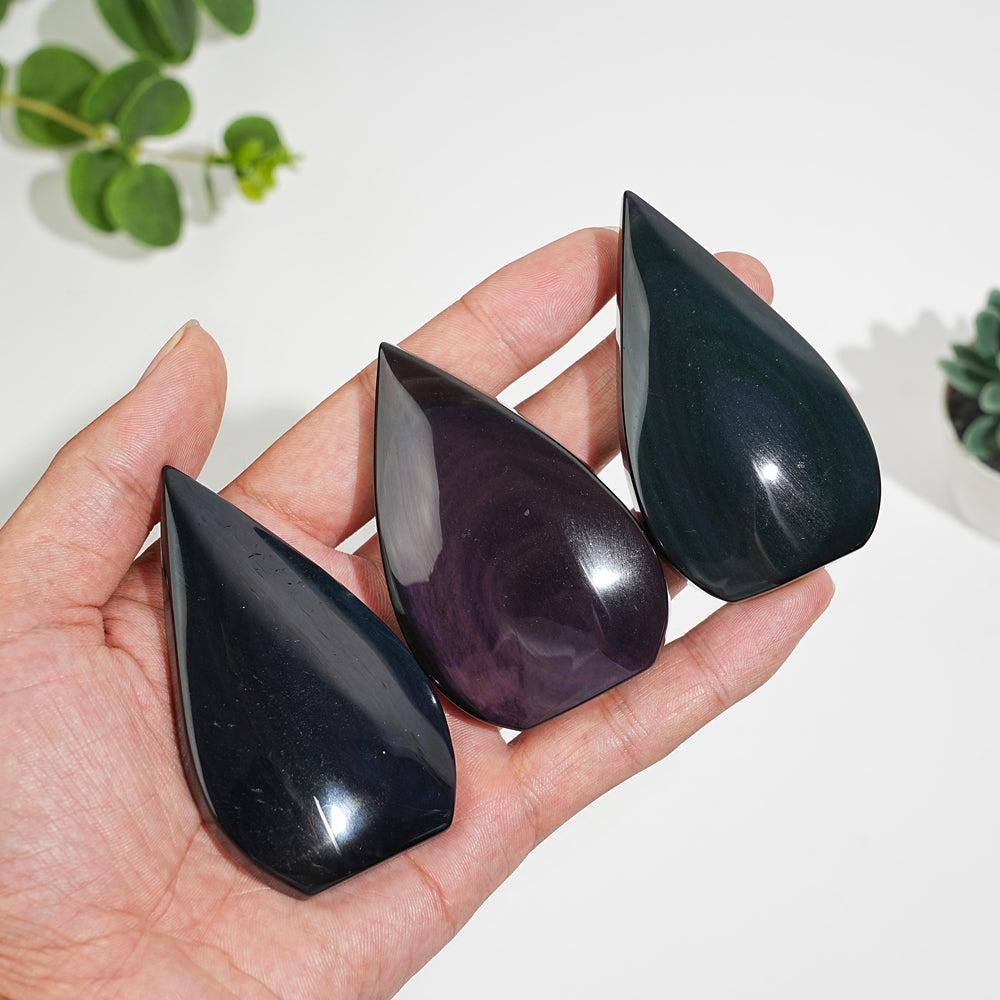 Rainbow Obsidian Teardrop
