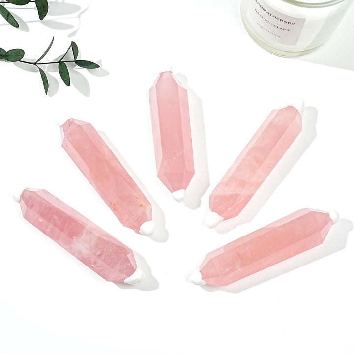Natural Rose Quartz Double Point