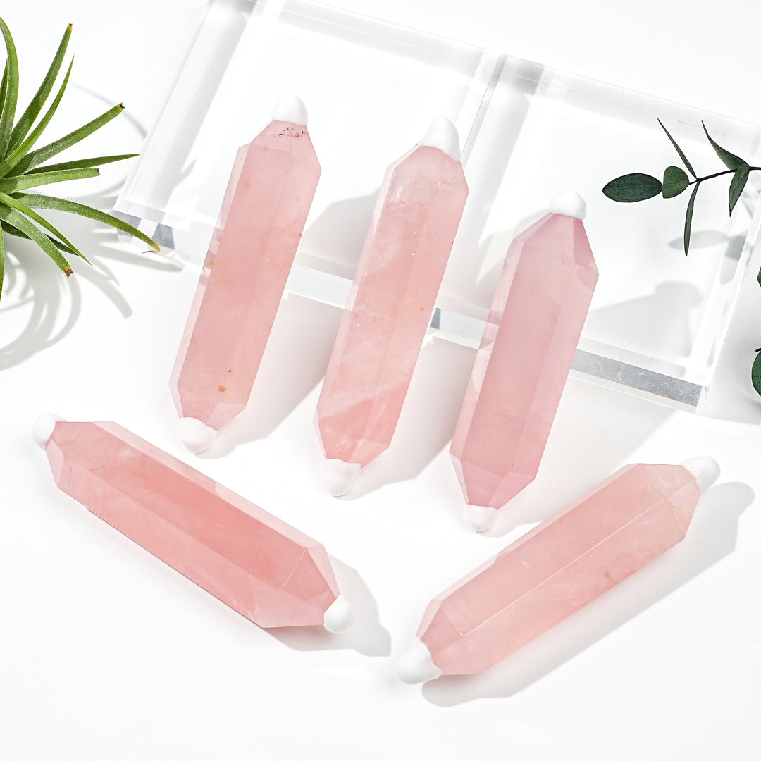 Natural Rose Quartz Double Point