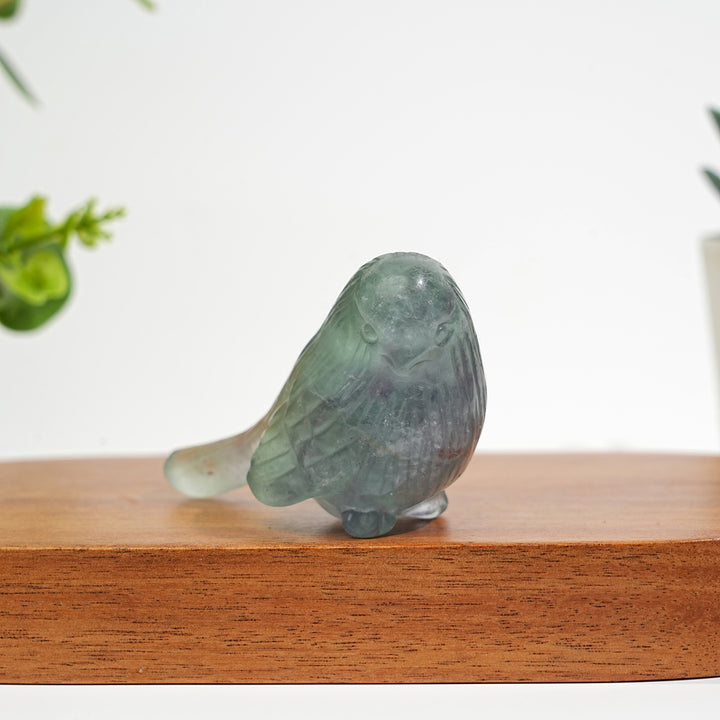 Natural Crystal Delicate Chubby Songbird Mini Carving
