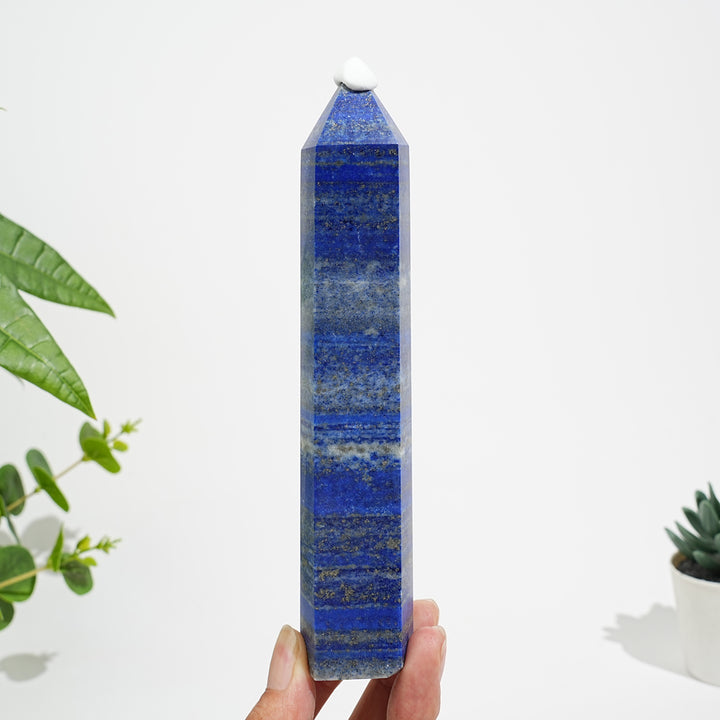 Unique,Natural Exquisite Crystal Lapis Lazuli Point