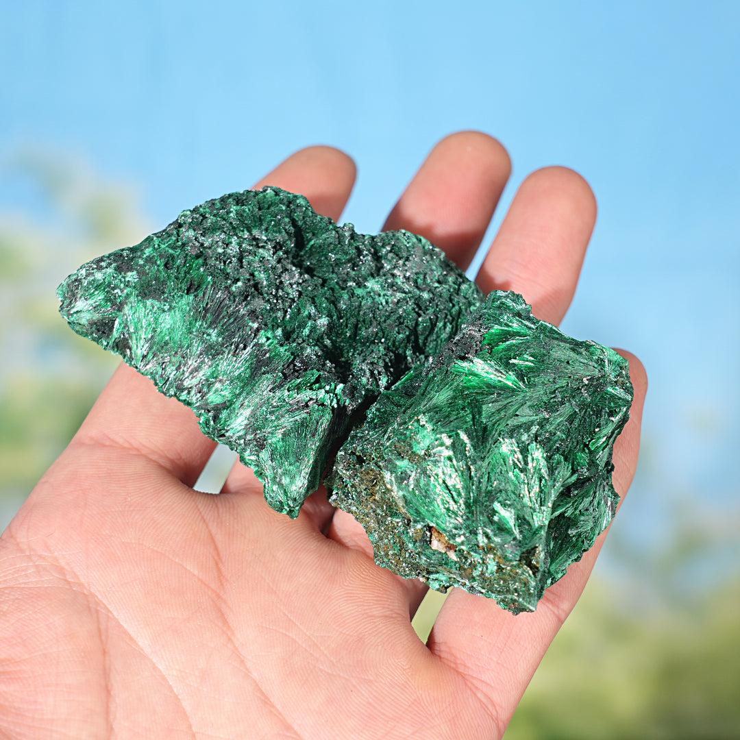 Natural Malachite Needle Mineral Raw