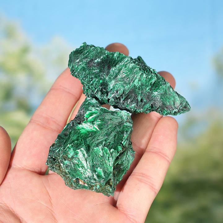 Natural Malachite Needle Mineral Raw