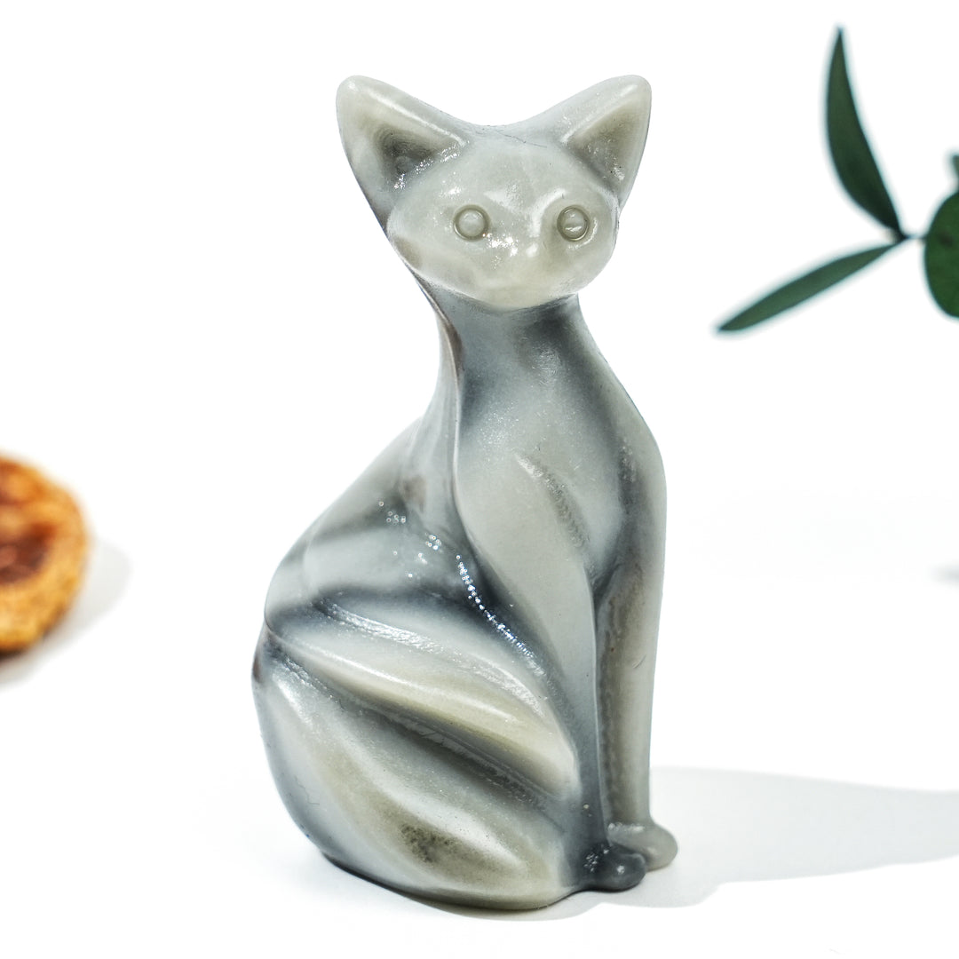 Natural Crystal Pixel Cat