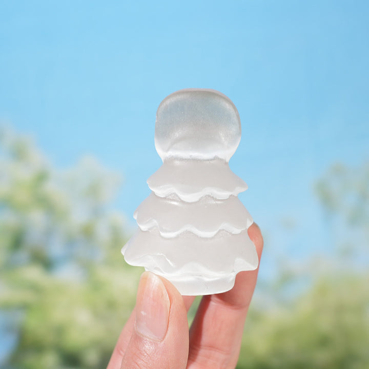 Natural Selenite Christmas Tree