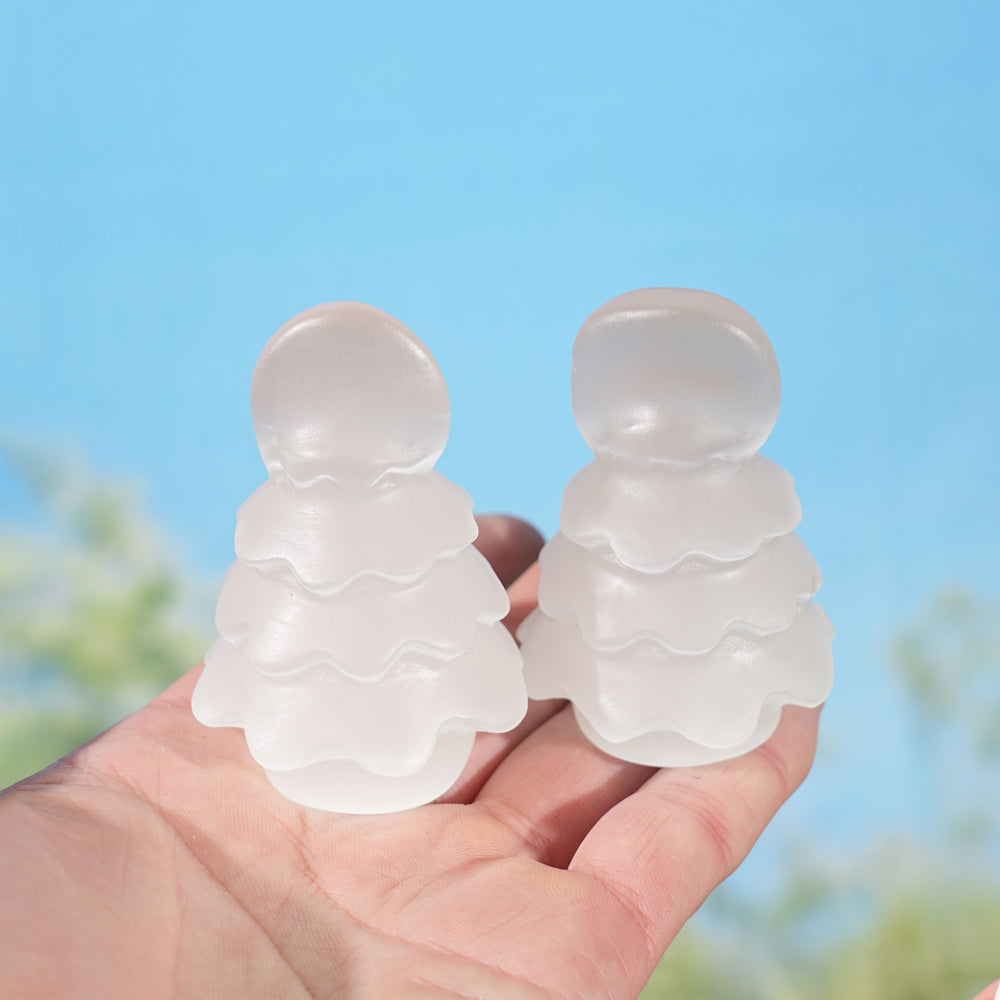 Natural Selenite Christmas Tree