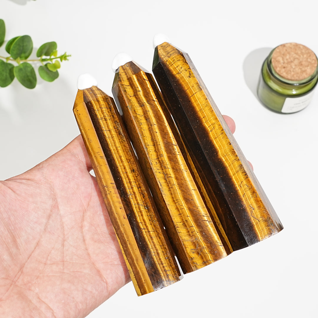 Natural Crystal Tiger Eye Point