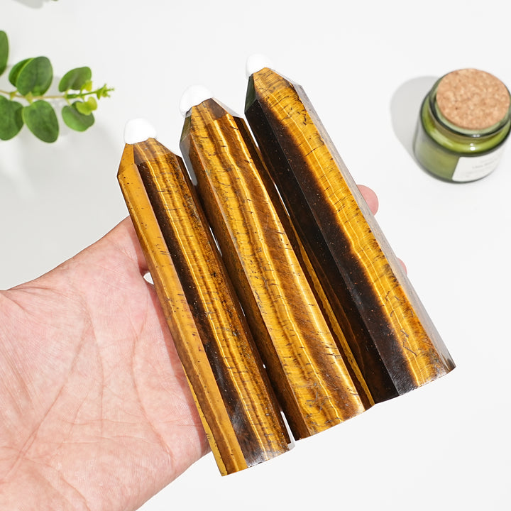 Natural Crystal Tiger Eye Point
