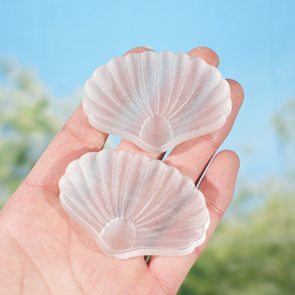 Natural Selenite Seashell Figurine