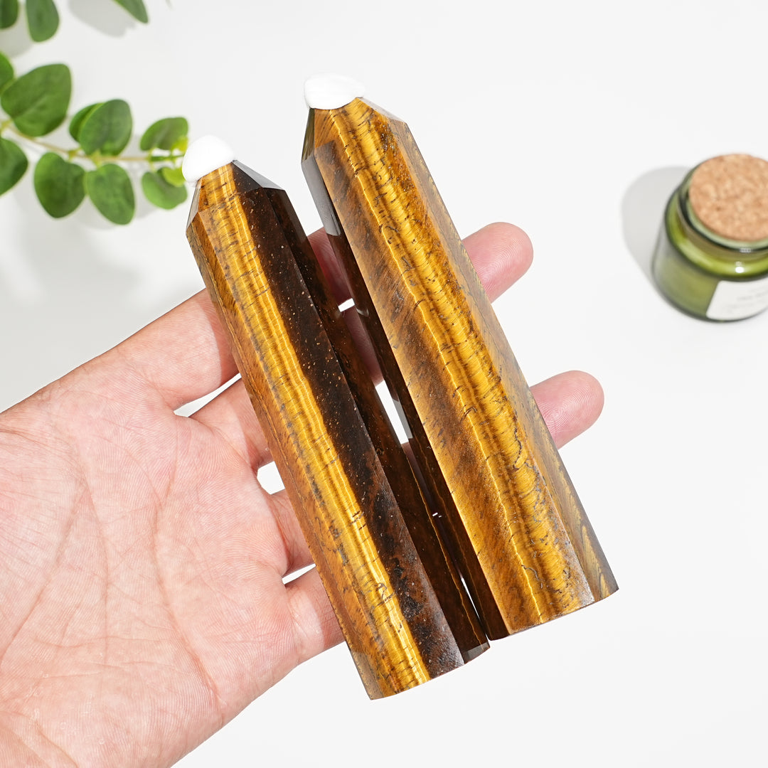 Natural Crystal Tiger Eye Point