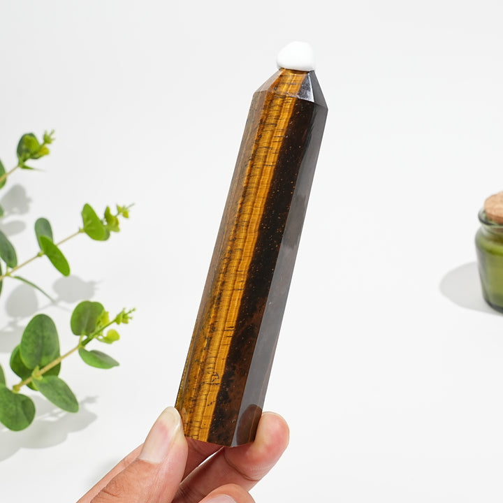 Natural Crystal Tiger Eye Point