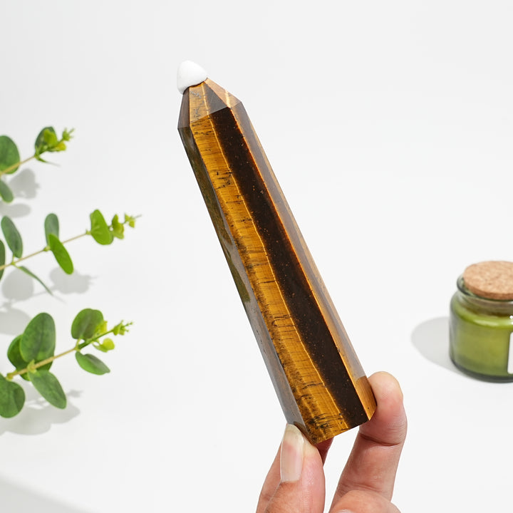 Natural Crystal Tiger Eye Point