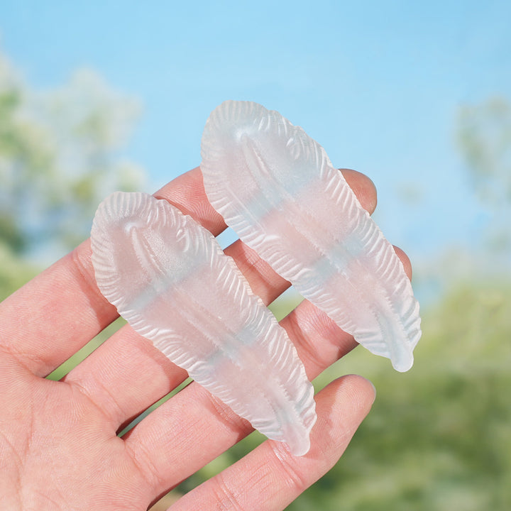Natural Selenite Leaf Figurine
