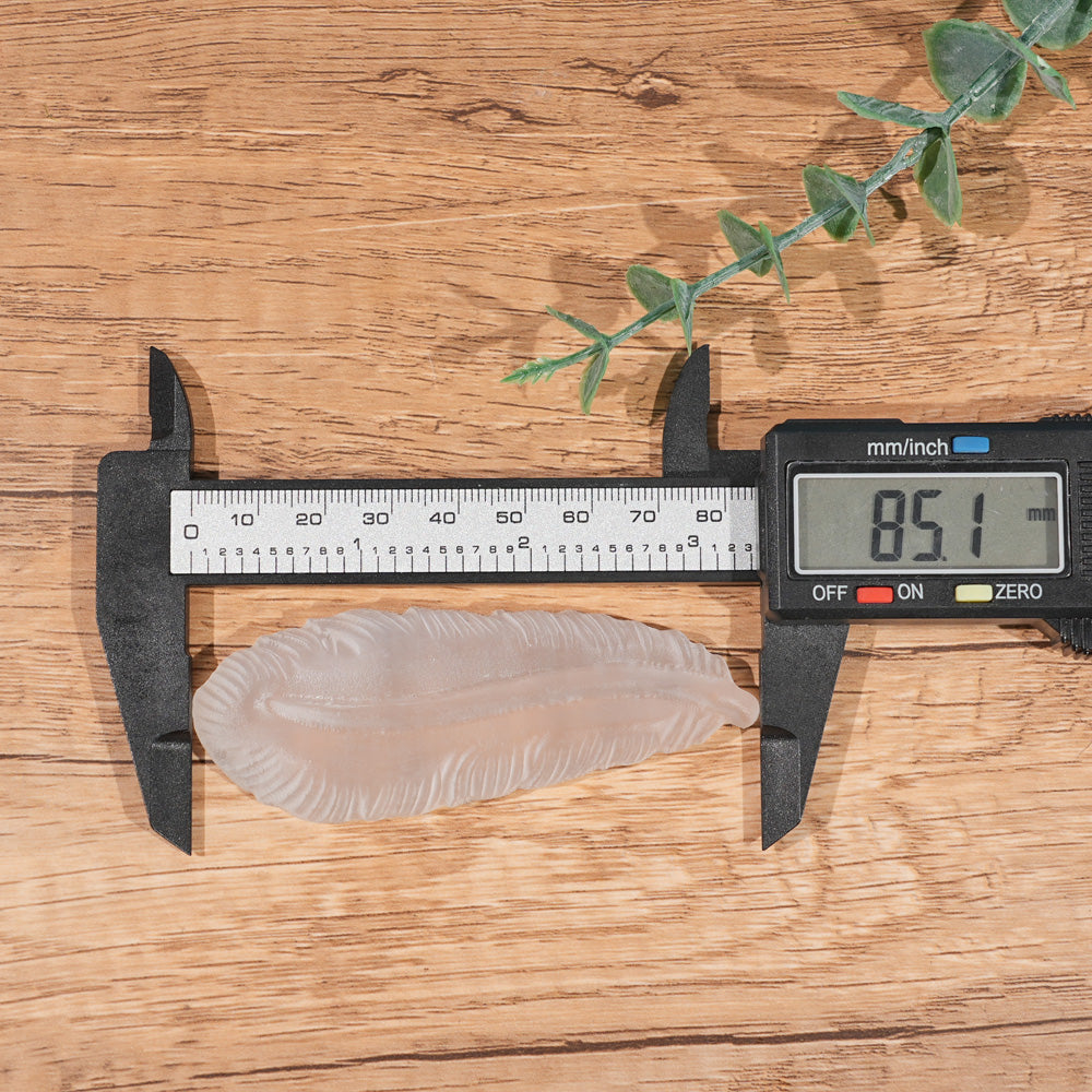 Natural Selenite Leaf Figurine
