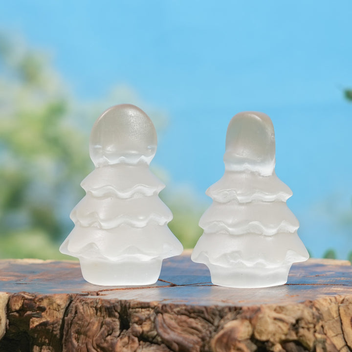 Natural Selenite Christmas Tree