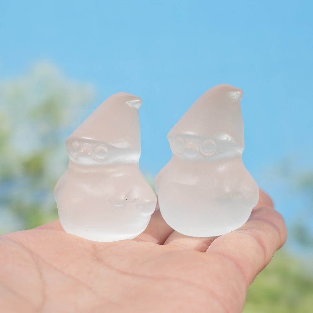 Natural Selenite Snowman