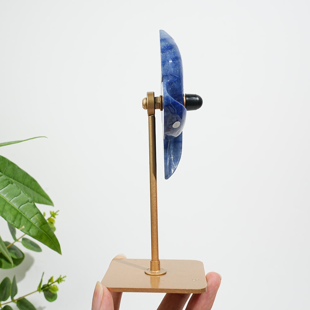 Unique,A Slightly Imperfect Natural Blue Aventurine Windmill