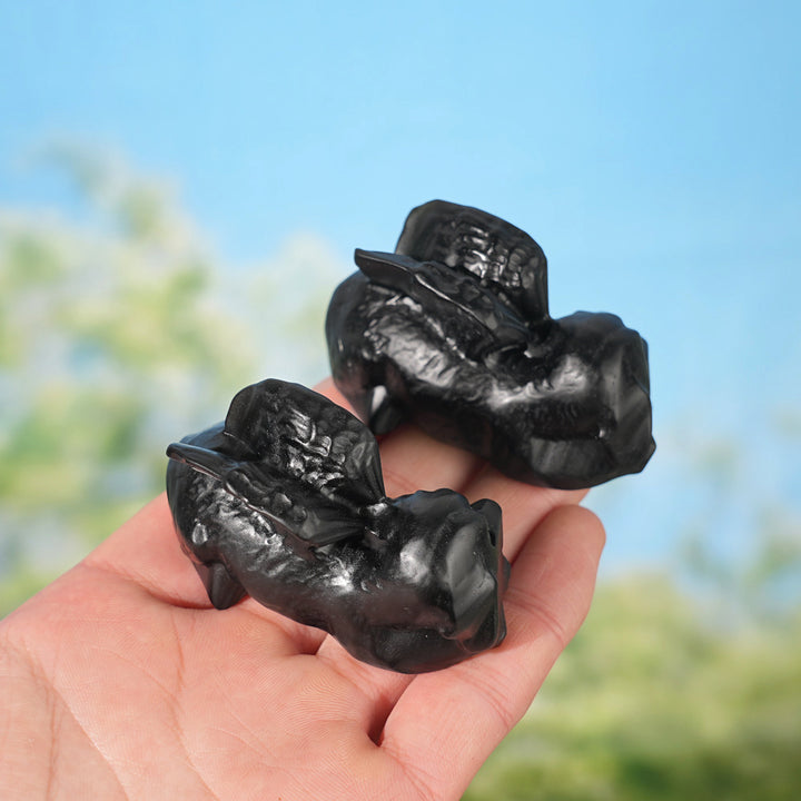 Natural Crystal Carving Sleeping Angel Cat & Dog