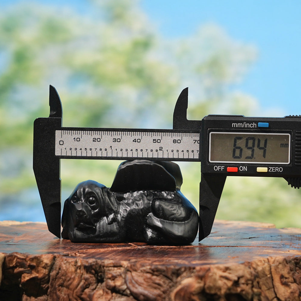 Natural Crystal Carving Sleeping Angel Cat & Dog