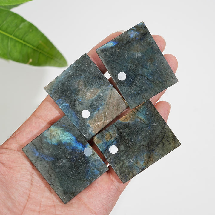 A Slightly Imperfect Natural Crystal Carving Labradorite Dragon Plaque