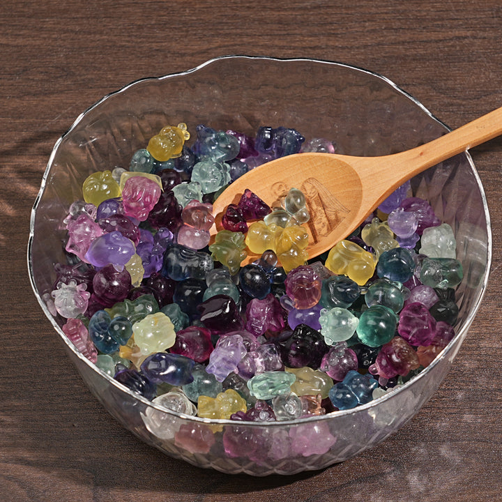 Mini sculptures en fluorite