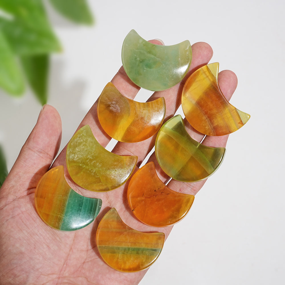 Natural Crystal Pineapple Fluorite Moon