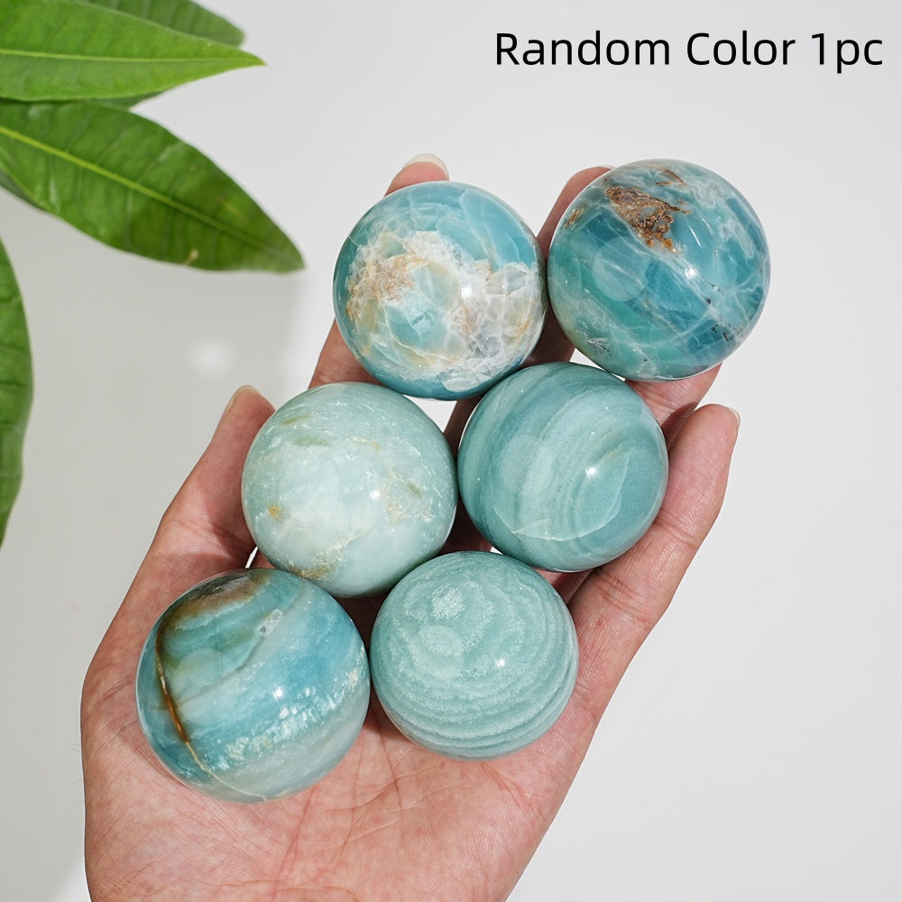 Natural Crystal Blue Quartzite Sphere
