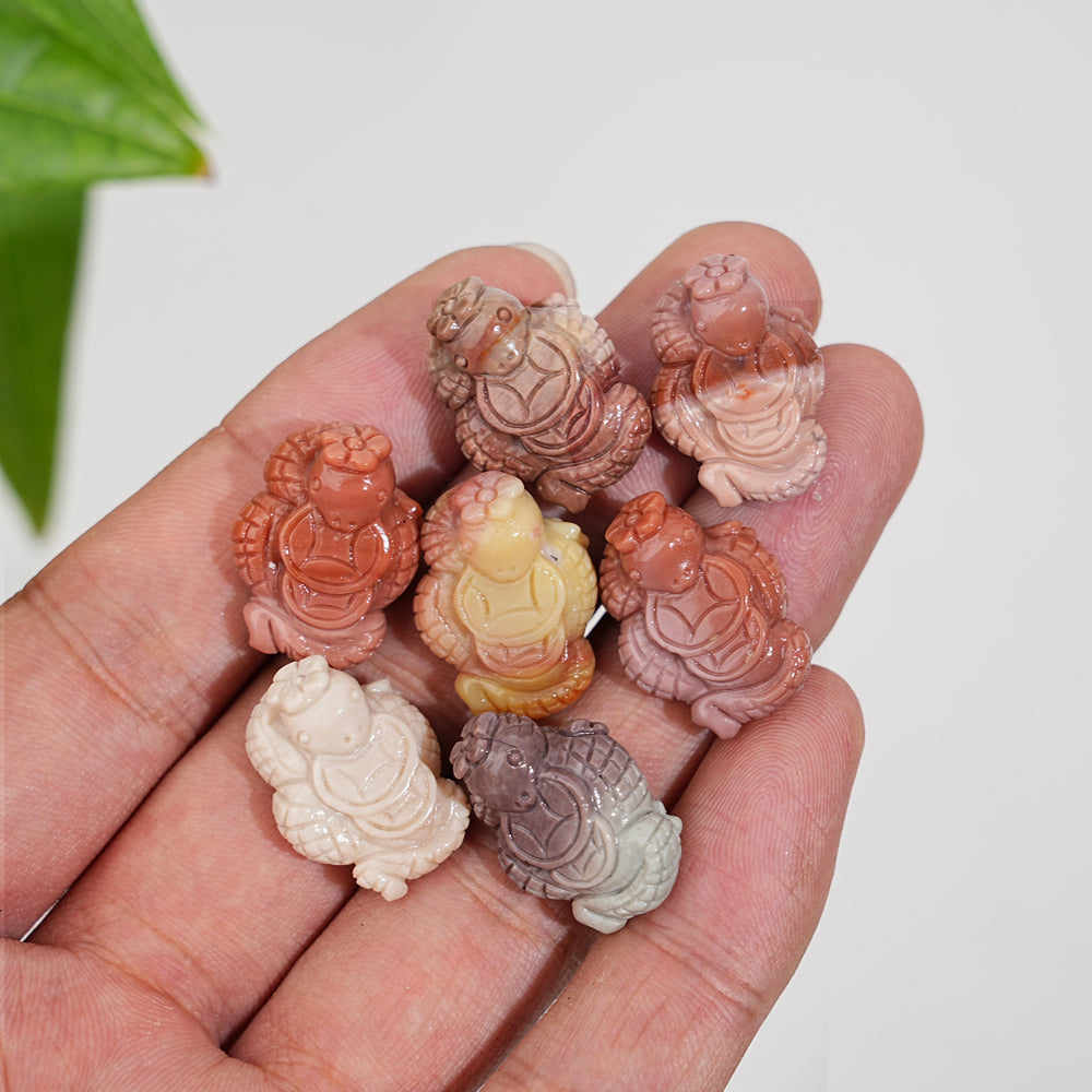 Natural Crystal Alashan Agate Coin Snake