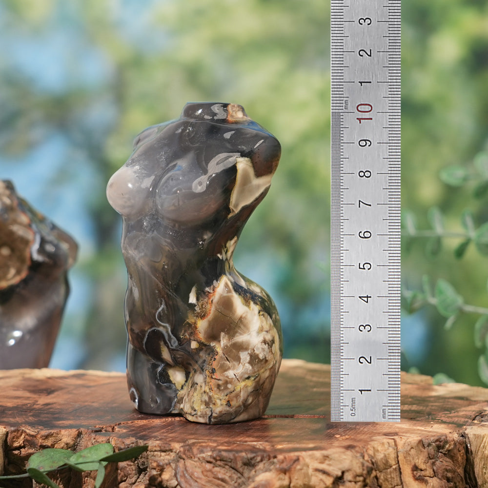 Natural Volcanic Agate Goddess Model