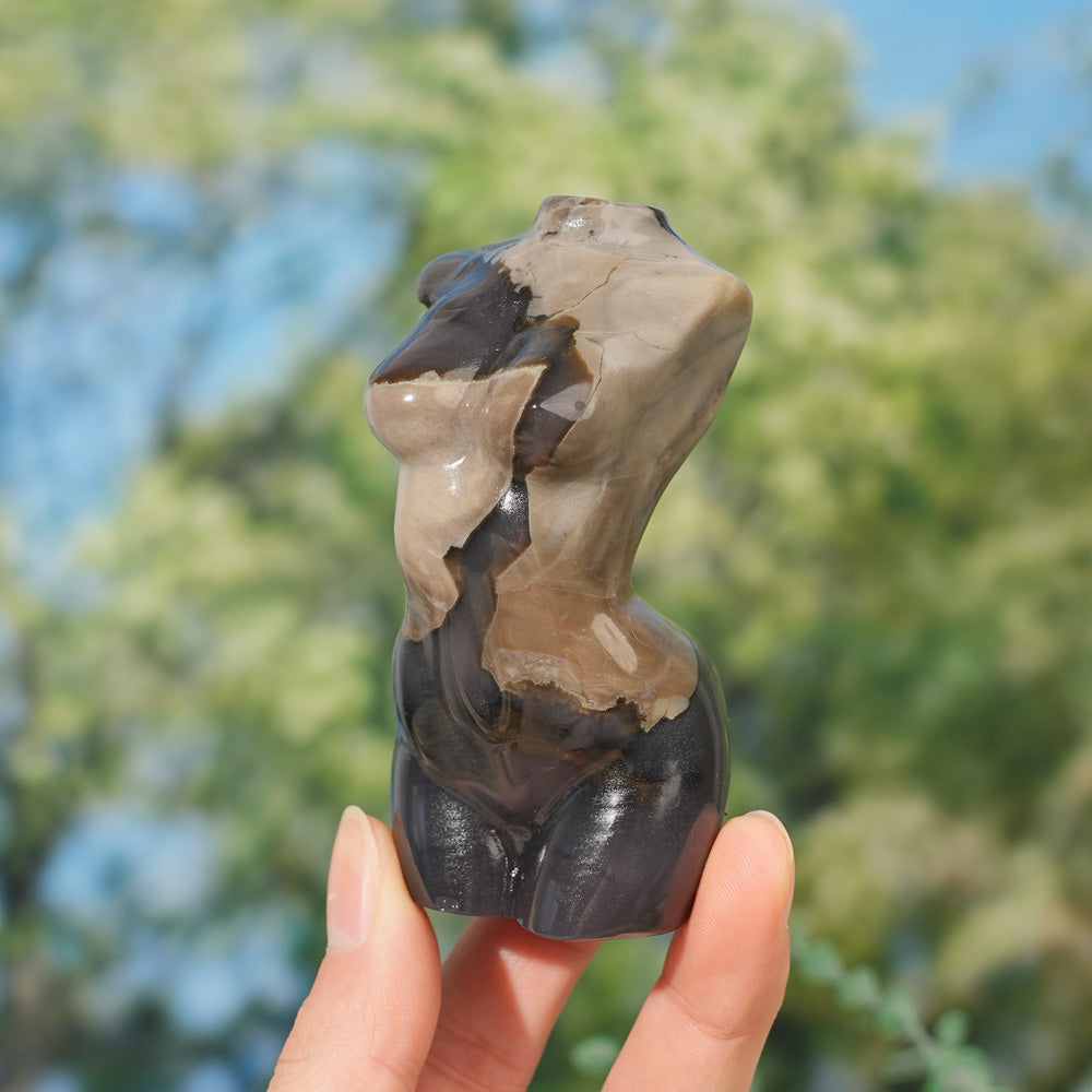 Natural Volcanic Agate Goddess Model