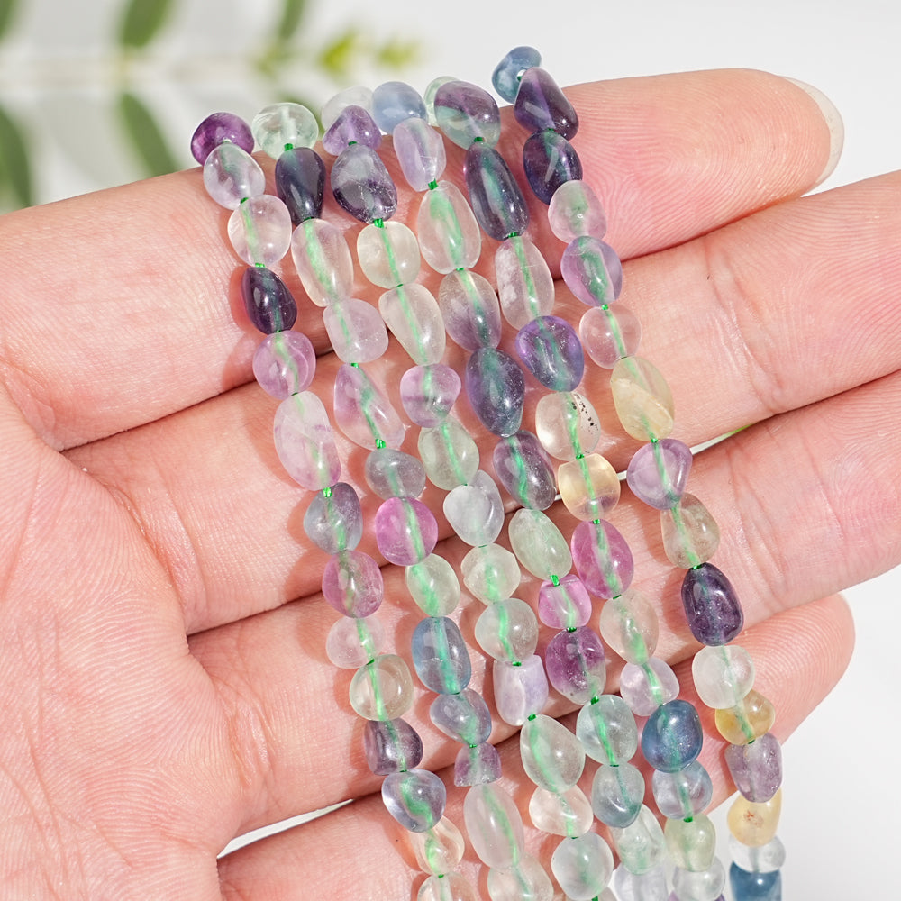 Natural Crystal Irregular Pebble Nugget Bead Strand