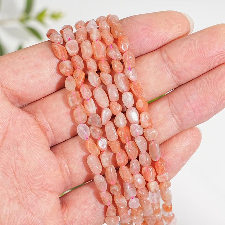 Natural Crystal Irregular Pebble Nugget Bead Strand