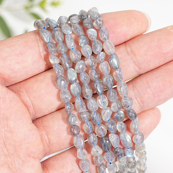 Natural Crystal Irregular Pebble Nugget Bead Strand