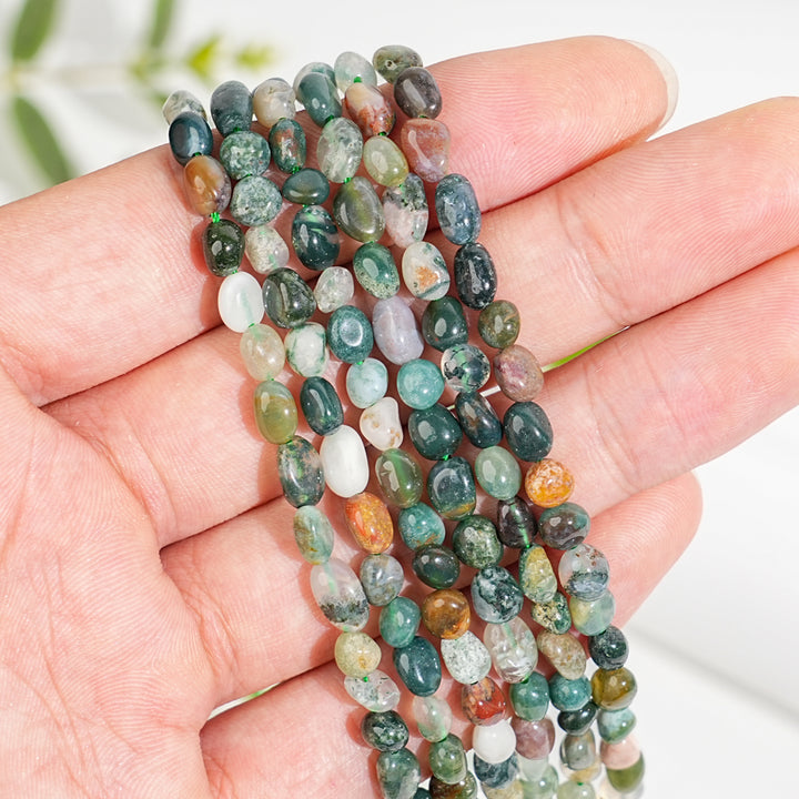 Natural Crystal Irregular Pebble Nugget Bead Strand