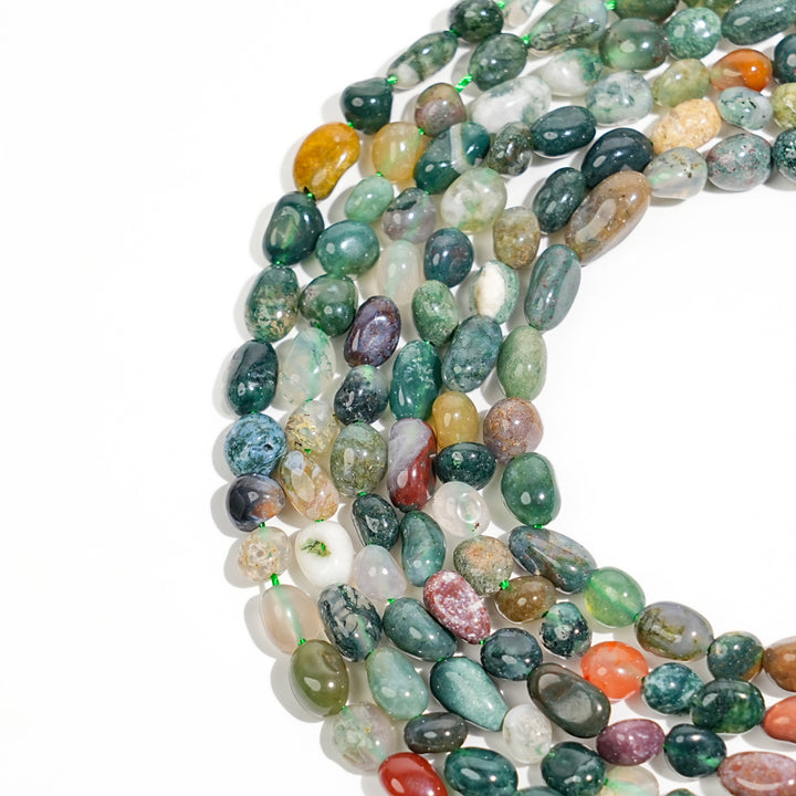 Natural Crystal Irregular Pebble Nugget Bead Strand