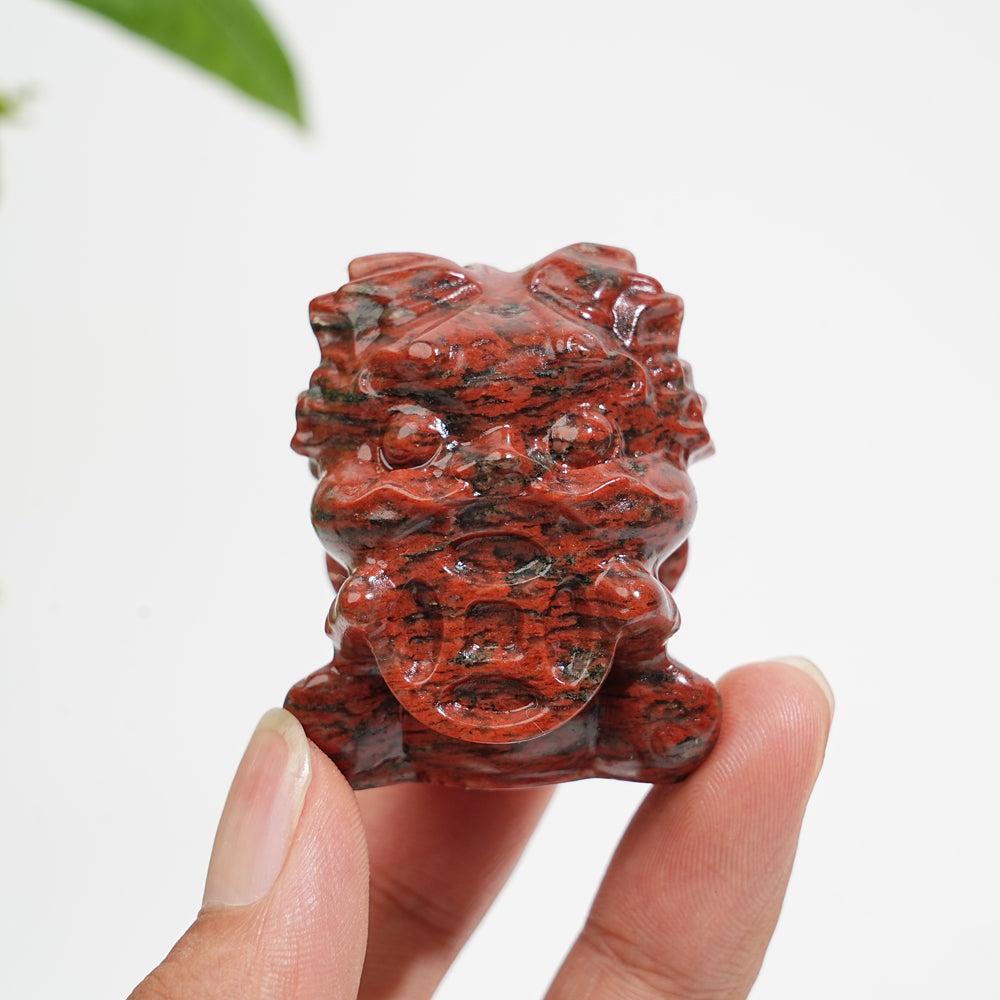 Natural Crystal Fortune Lion Dance Carving
