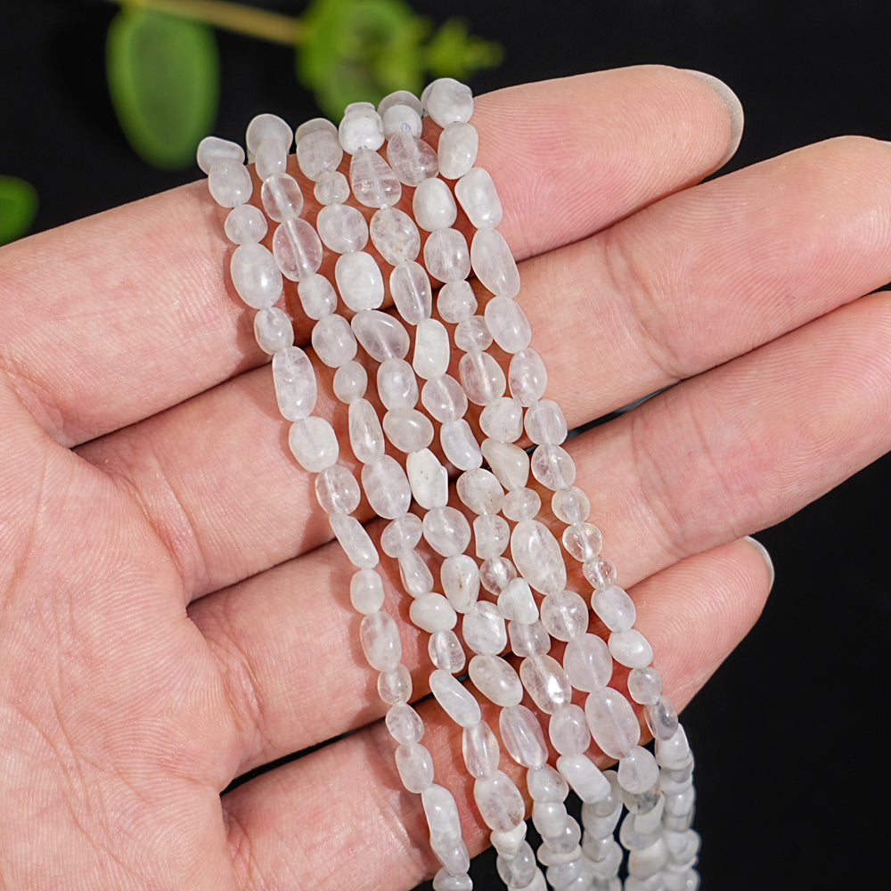 Natural Crystal Irregular Pebble Nugget Bead Strand