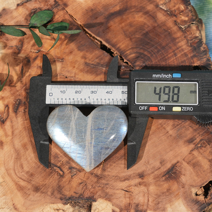 Natural Moonstone Heart Palm