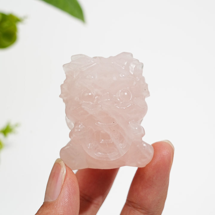 Natural Crystal Fortune Lion Dance Carving