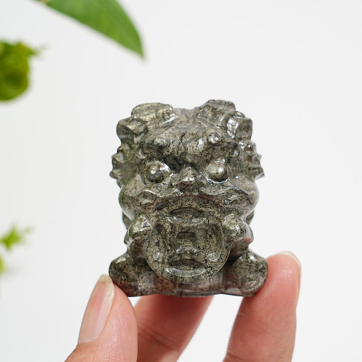 Natural Crystal Fortune Lion Dance Carving