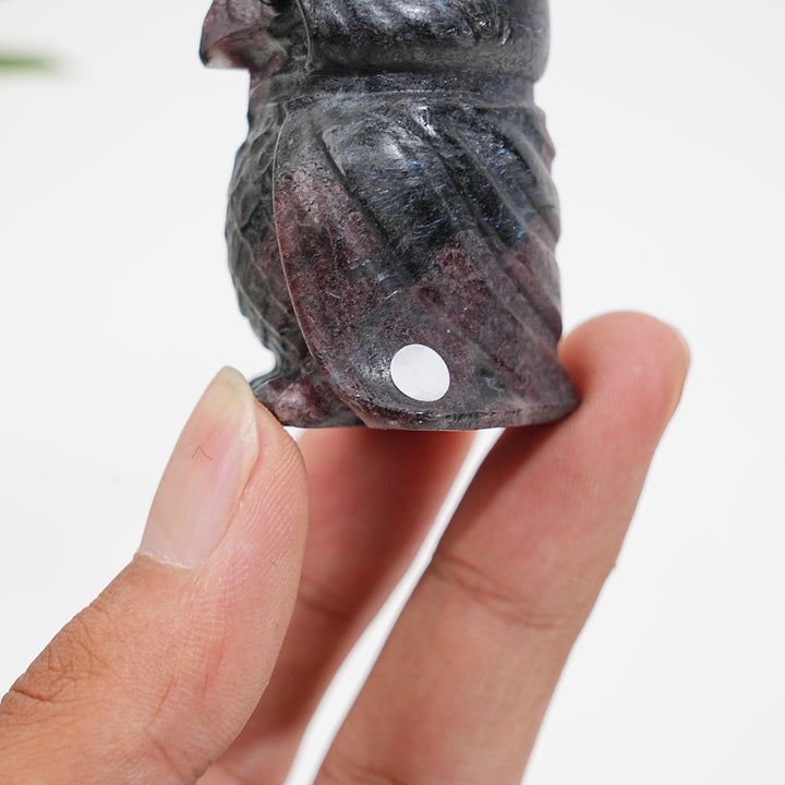 A Slightly Imperfect Natural Crystal Cute Hooded Owl