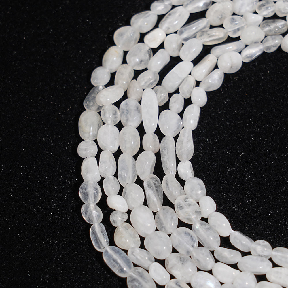 Natural Crystal Irregular Pebble Nugget Bead Strand